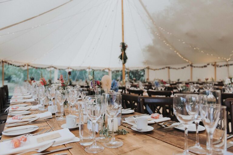 Oxford Botanic garden wedding marquee